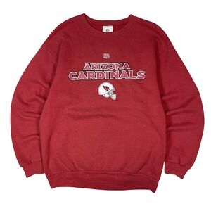 Vtg Arizona Cardinals Sweatshirt Mens M NFL Pullover Crewneck Red Logo Football